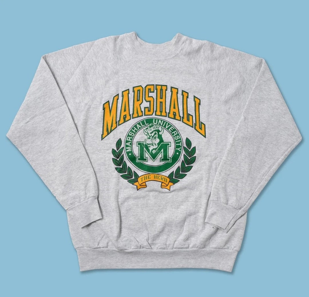 Vintage NCAA Marshall University The Herd Logo Sweatshirt, Marshall Thundering Herd Shirt, Unisex Shirt