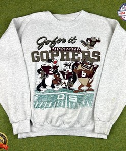 Vintage NCAA Minnesota Gophers Looney Tunes Sweatshirt, Minnesota Golden Gophers University of Minnesota, Unisex Shirt