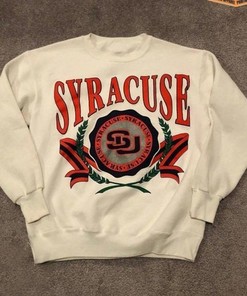 Vintage NCAA Syracuse University Logo Sweatshirt, NCAA Syracuse Orange Shirt, NCAA Shirt, Football- Basketball