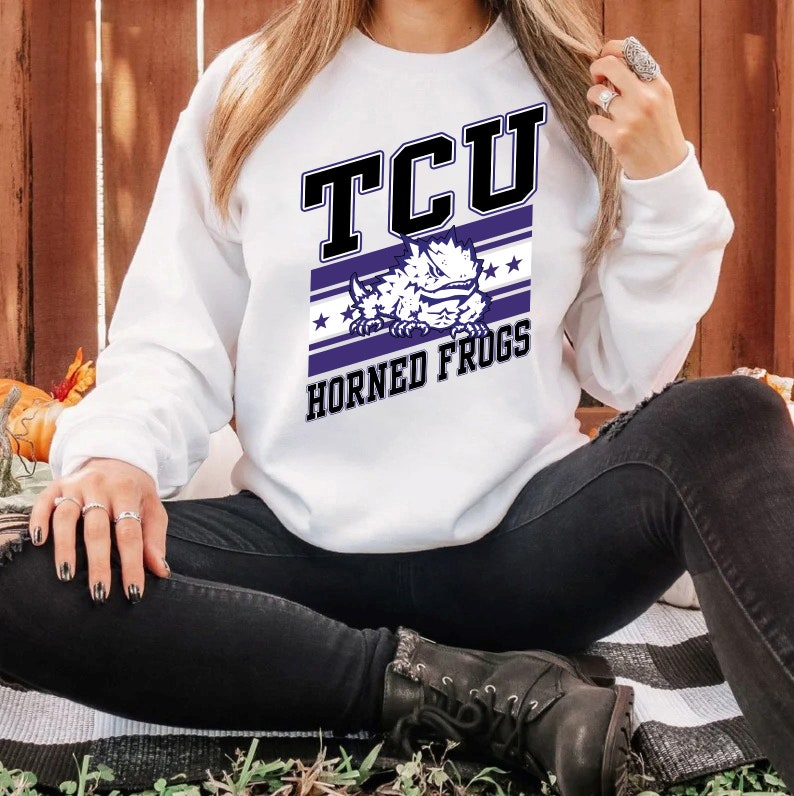 Vintage NCAA TCU Horned Frogs Logo Sweatshirt, TCU Shirt, Football, College Shirt,, Unisex Shirt Sweater Hoodie - Image 2