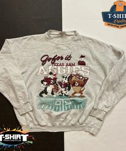 Vintage NCAA Texas AM Aggies Looney Tunes Sweatshirt, Texas AM Aggies Shirt, TAmerican Collegiate Shirt