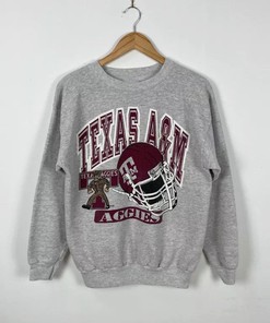 Vintage NCAA Texas A&M Logo Sweashirt, Texas AM University Shirt, College Football Shirt, Unisex Shirt Crewneck Hoodie