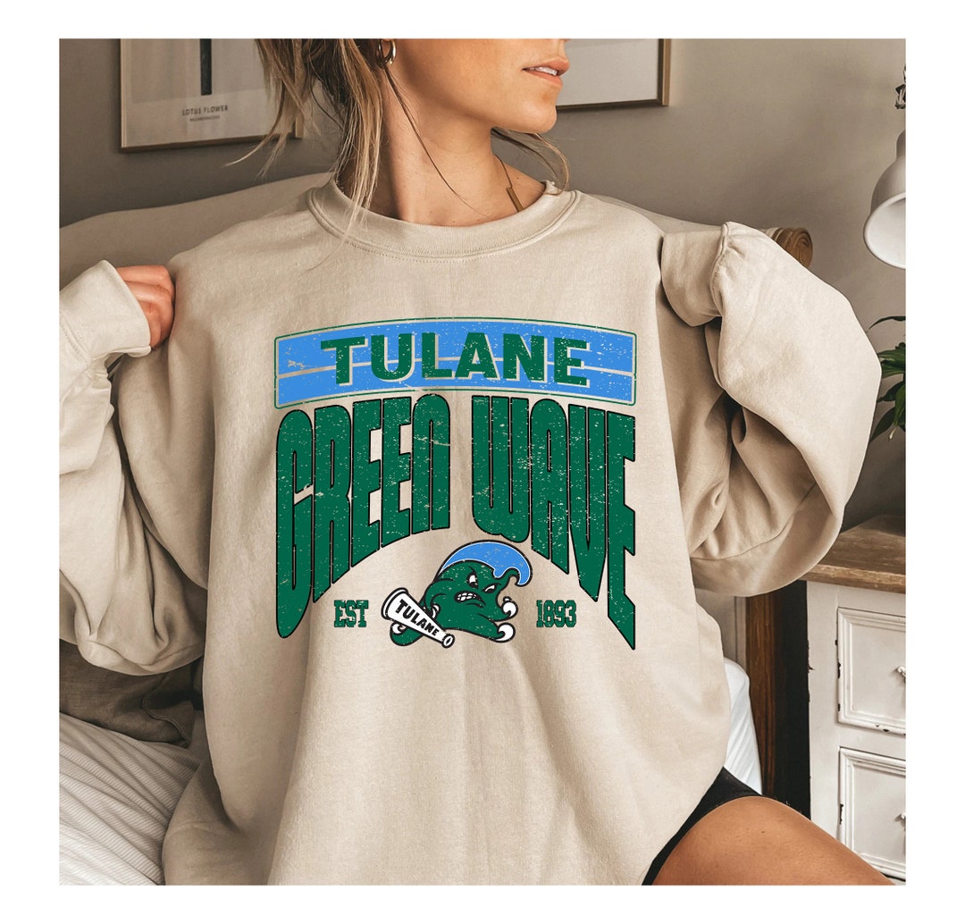 Vintage NCAA Tulane Green Wave EST 1893 Sweatshirt, Tulane Football 2023 Shirt, Tulane University, College, Unisex Shirt Crewneck Hoodie
