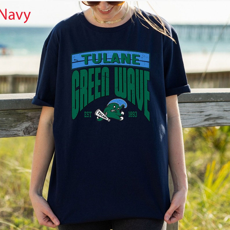 Vintage NCAA Tulane Green Wave EST 1893 Sweatshirt, Tulane Football 2023 Shirt, Tulane University, College, Unisex Shirt Crewneck Hoodie - Image 2