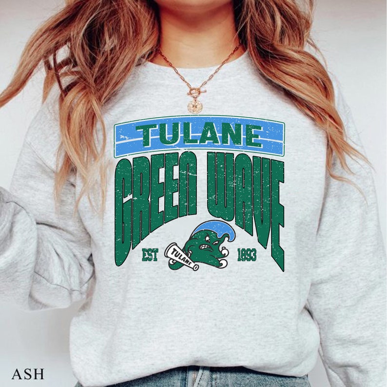 Vintage NCAA Tulane Green Wave EST 1893 Sweatshirt, Tulane Football 2023 Shirt, Tulane University, College, Unisex Shirt Crewneck Hoodie - Image 4
