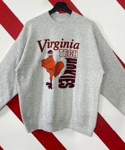 Vintage NCAA Virginia Tech Hokies Mascot Logo Sweatshirt, Virginia Tech Hokies Shirt, Unisex Shirt
