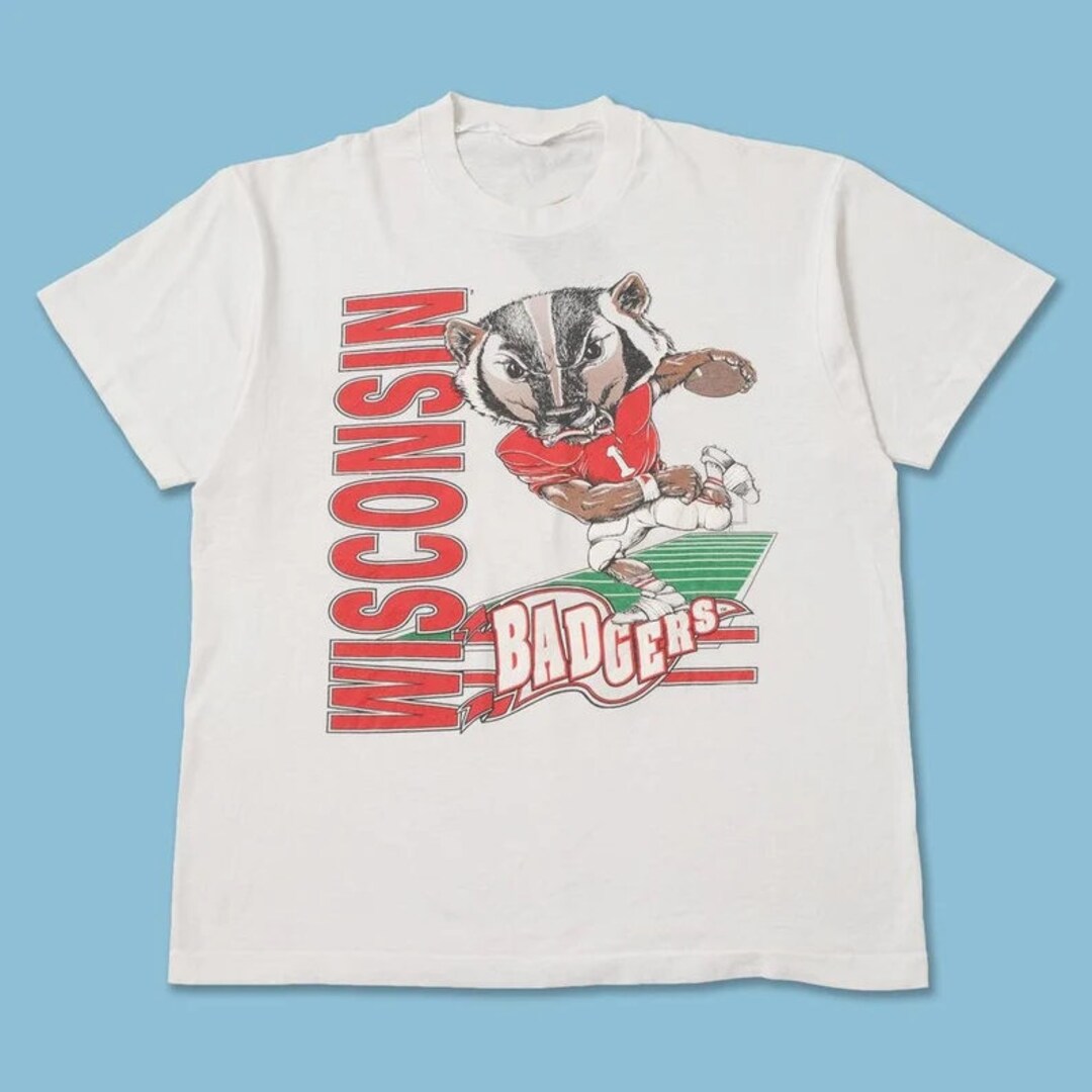 Vintage NCAA Wisconsin Badgers Football T-Shirt, Wisconsin Badgers Shirt, University of Wisconsin–Madison