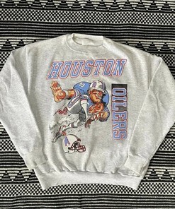 Vintage NFL Houston Oilers Cartoon Sweatshirt, Houston Oilers Shirt, Tennessee Titans Shirt, Unisex Shirt Sweatshirt