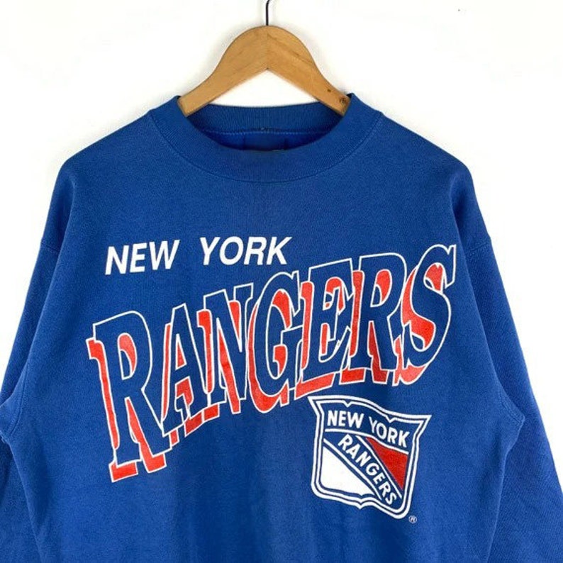 Vintage NHL New York Rangers Logo Sweatshirt, Hockey Shirt, College, Unisex Shirt Sweater Hoodie - Image 3