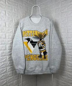 Vintage NHL Pittsburgh Penguins Logo Mascot Sweatshirt, 2022-23 Ice Hockey Shirt, Unisex Shirt Crewneck Hoodie