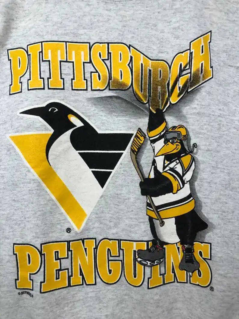 Vintage NHL Pittsburgh Penguins Logo Mascot Sweatshirt, 2022-23 Ice Hockey Shirt, Unisex Shirt Crewneck Hoodie - Image 2