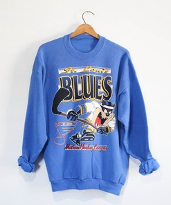 Vintage NHL St. Louis Blues Taz Looney Tunes Sweatshirt, Hockey Shirt, St. Louis Hockey, Unisex Shirt Sweater Hoodie