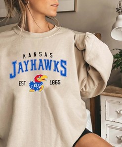 Vintage Ncaa Kansas Jayhawks Est1865 Sweatshirt , University Of Kansas Shirt, College Shirts, Ncaa Shirt, Vintage Shirt