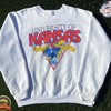 Vintage Ncaa Kansas Jayhawks Mascot Logo Sweatshirt, Kansas Jayhawks Shirt, University Of Kansas, Vintage Shirt