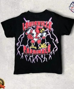 Vintage Ncaa Louisville Cardinals Mascot Lightning T-Shirt Reprinted,  Louisville Sweatshirt