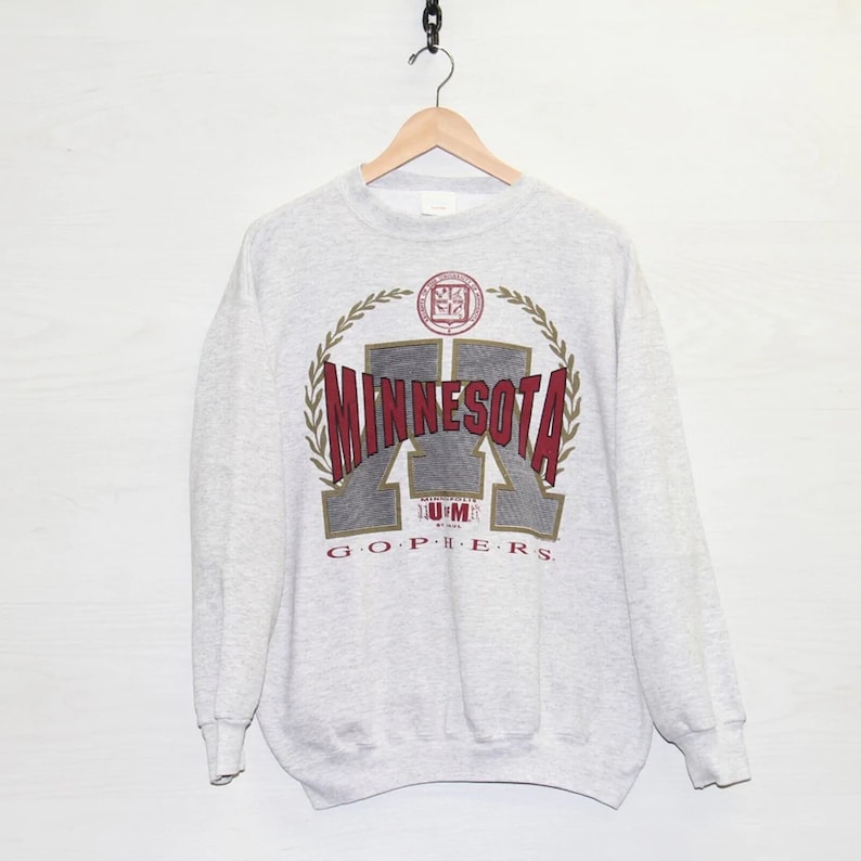 Vintage Ncaa Minnesota Golden Gophers Sweatshirt, University Of Minnesota Shirt, Colege Shirt