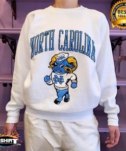 Vintage Ncaa North Carolina Tar Heels Mascot Shirt, University Of North Carolina Gifts For Ncaa Fans