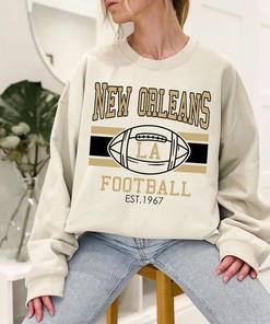 Vintage New Orleans Football Sweatshirt, Retro New Orleans Football Shirt for NFL Fans