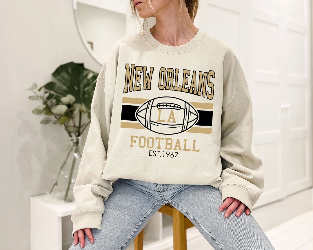 Vintage New Orleans Football Sweatshirt, Retro New Orleans Football Shirt for NFL Fans