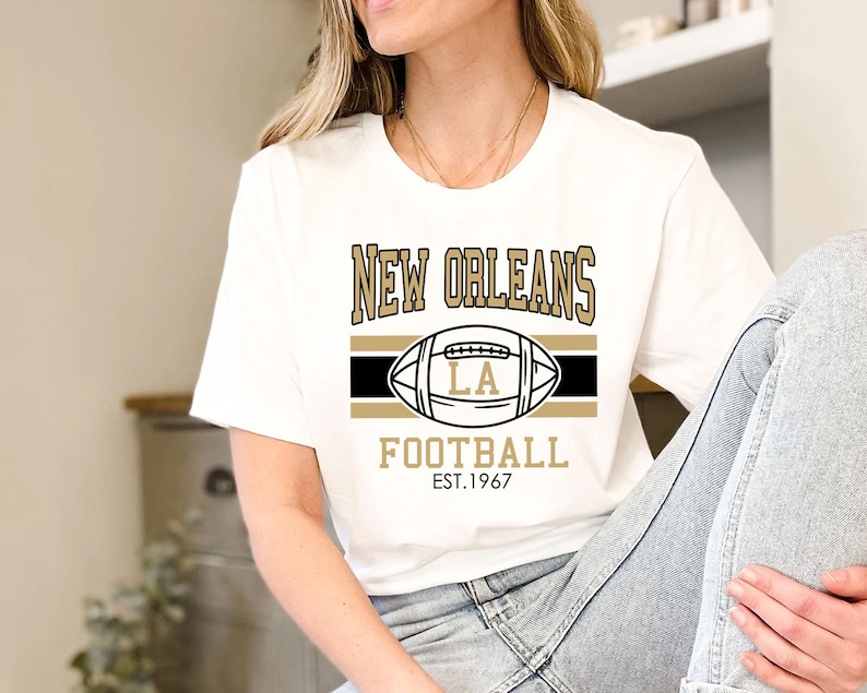 Vintage New Orleans Football Sweatshirt, Retro New Orleans Football Shirt for NFL Fans - Image 3