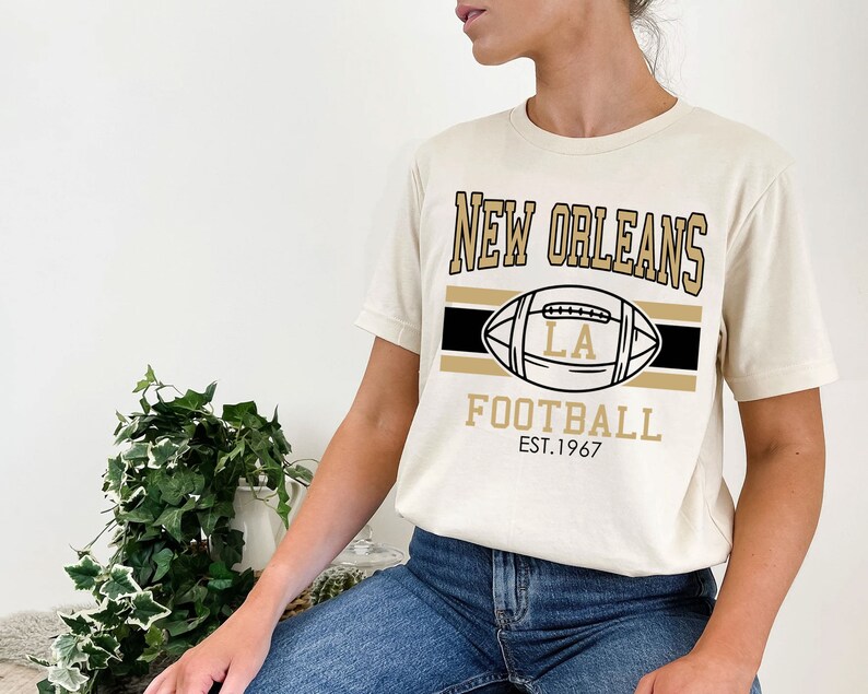 Vintage New Orleans Football Sweatshirt, Retro New Orleans Football Shirt for NFL Fans - Image 4