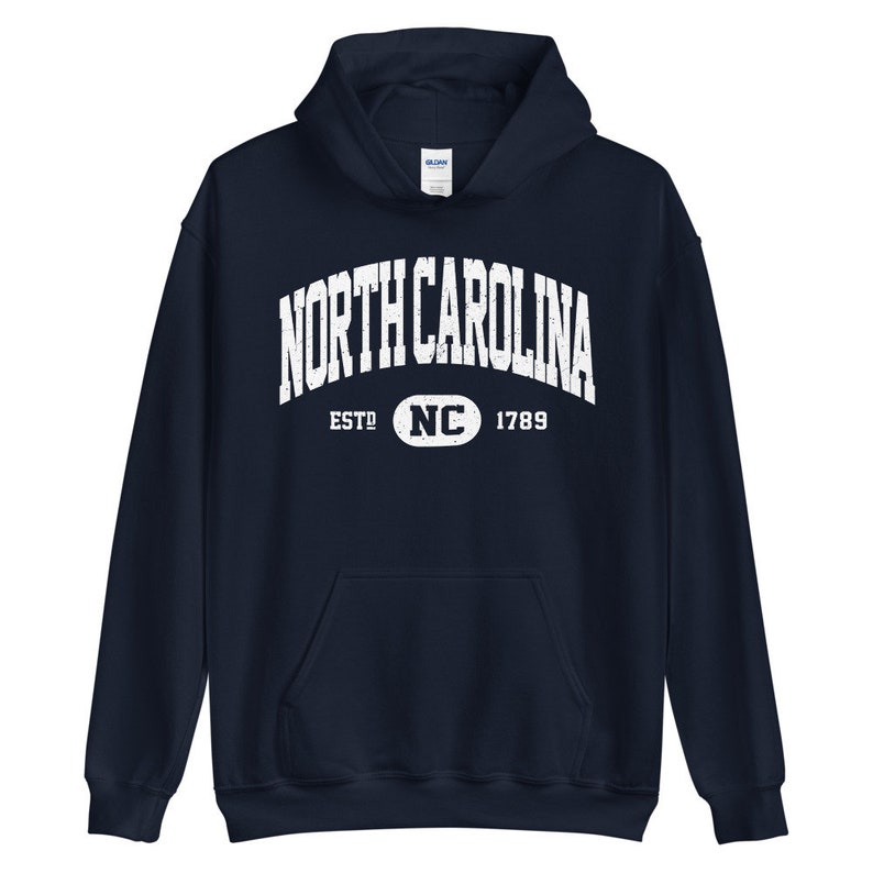 Vintage North Carolina Hoodie, Retro North Carolina Hooded Sweatshirt, College University Style Ncaa Shirts Gifts
