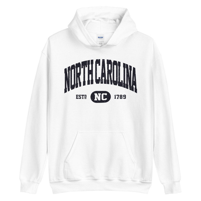 Vintage North Carolina Hoodie, Retro North Carolina Hooded Sweatshirt, College University Style Ncaa Shirts Gifts - Image 3