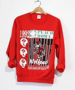 Vintage North Carolina State University Wolfpack 1992 Peach Bowl Crewneck Sweatshirt, North Carolina Shirt Gift