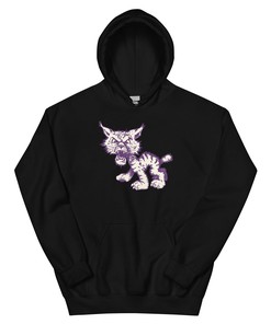 Vintage Northwestern Hoodie Sweatshirt Sport Shirt - 1950's Wildcats Art