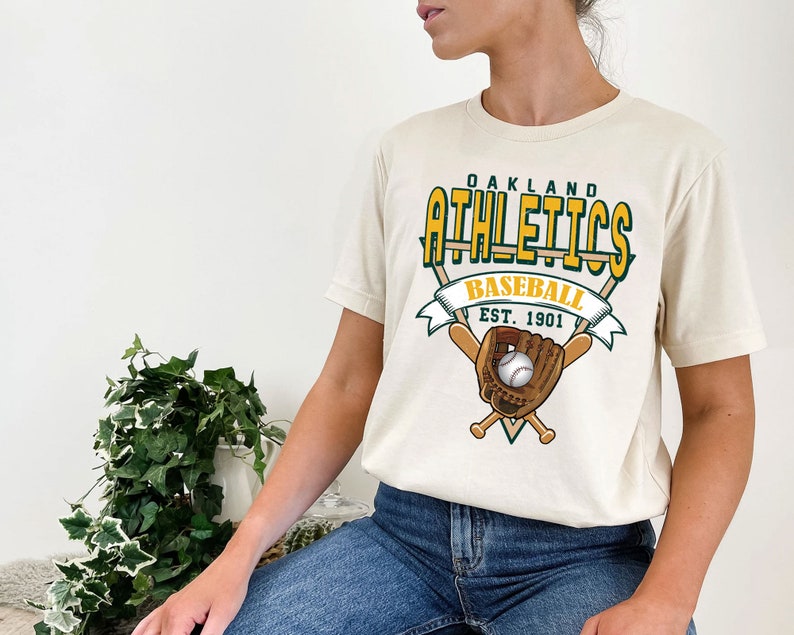 Vintage Oakland Baseball Shirt, Oakland MLB Shirt, Baseball Fan Gifts, Oakland Fan Shirt - Image 4