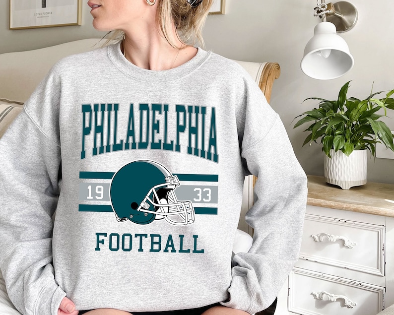 Vintage Philadelphia Football Sweatshirt, Retro Philadelphia Football Shirt for NFL Fans - Image 2