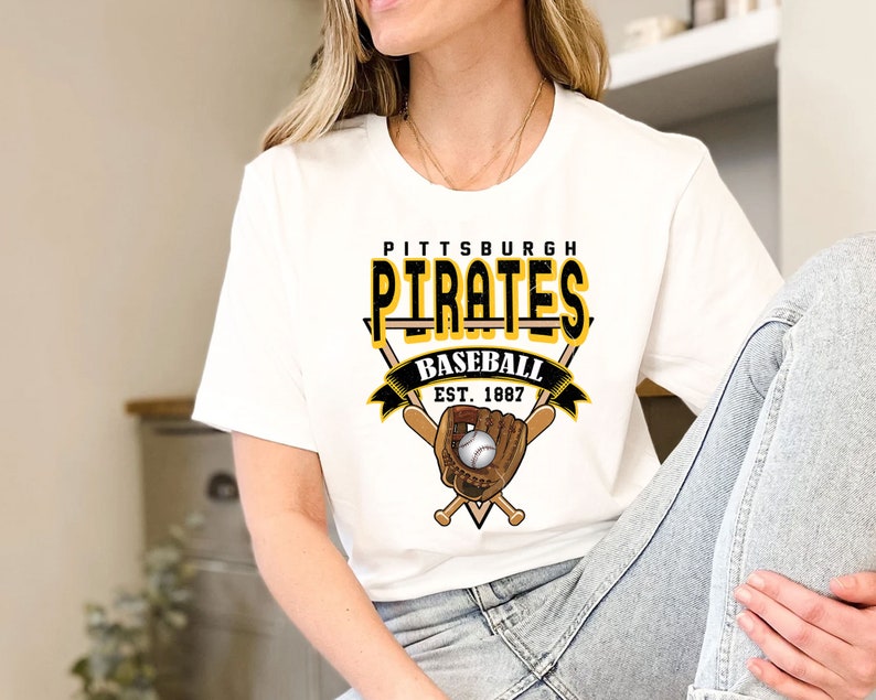 Vintage Pittsburgh Baseball Shirt, Pittsburgh MLB Shirt, Baseball Fan Gifts, Pittsburgh Fan Shirt - Image 3