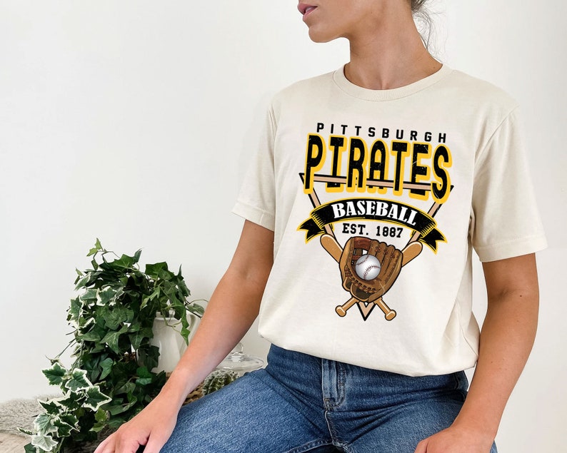 Vintage Pittsburgh Baseball Shirt, Pittsburgh MLB Shirt, Baseball Fan Gifts, Pittsburgh Fan Shirt - Image 4