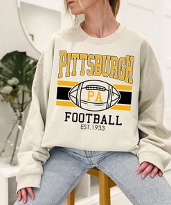 Vintage Pittsburgh Football Sweatshirt, Retro Pittsburgh Football Shirt for NFL Fans