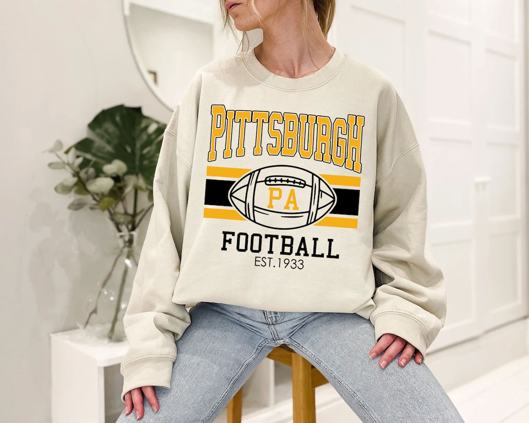 Vintage Pittsburgh Football Sweatshirt, Retro Pittsburgh Football Shirt for NFL Fans