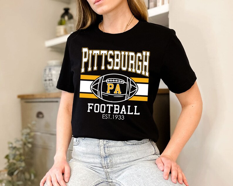 Vintage Pittsburgh Football Sweatshirt, Retro Pittsburgh Football Shirt for NFL Fans - Image 4