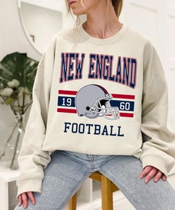 Vintage Retro New England Football Crewneck Sweatshirt, AFC Fan Shirt, NFL Shirt