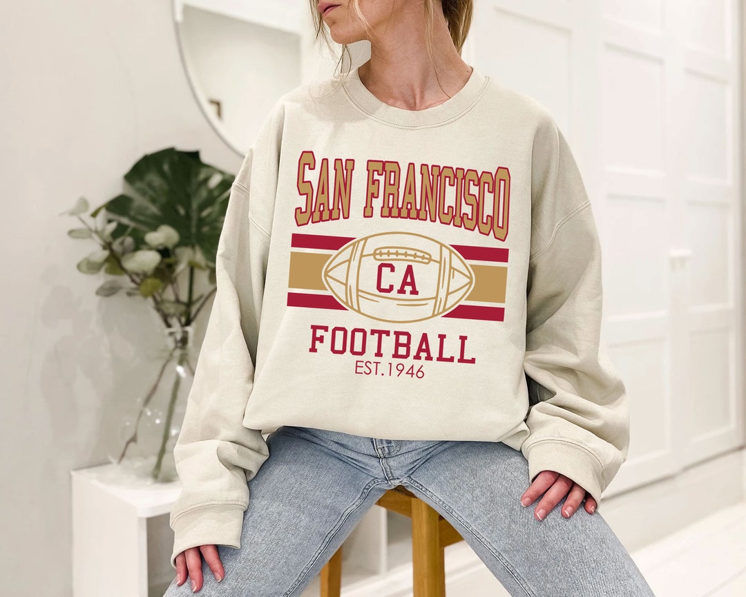 Vintage San Francisco Football Sweatshirt, Retro San Francisco Football Shirt for NFL Fans