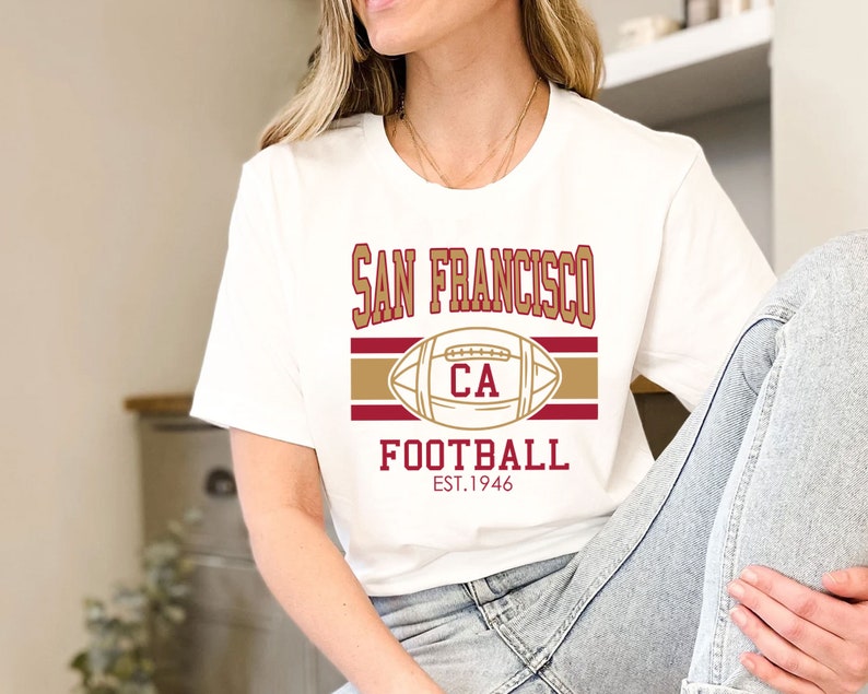 Vintage San Francisco Football Sweatshirt, Retro San Francisco Football Shirt for NFL Fans - Image 3