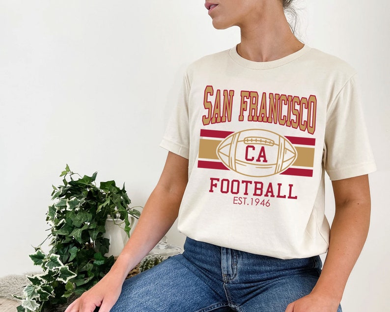 Vintage San Francisco Football Sweatshirt, Retro San Francisco Football Shirt for NFL Fans - Image 4
