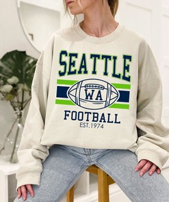 Vintage Seattle Football Sweatshirt, Retro Seattle Football Shirt for NFL Fans