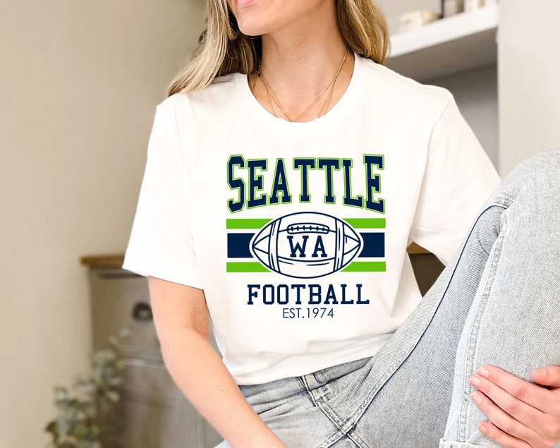 Vintage Seattle Football Sweatshirt, Retro Seattle Football Shirt for NFL Fans - Image 3