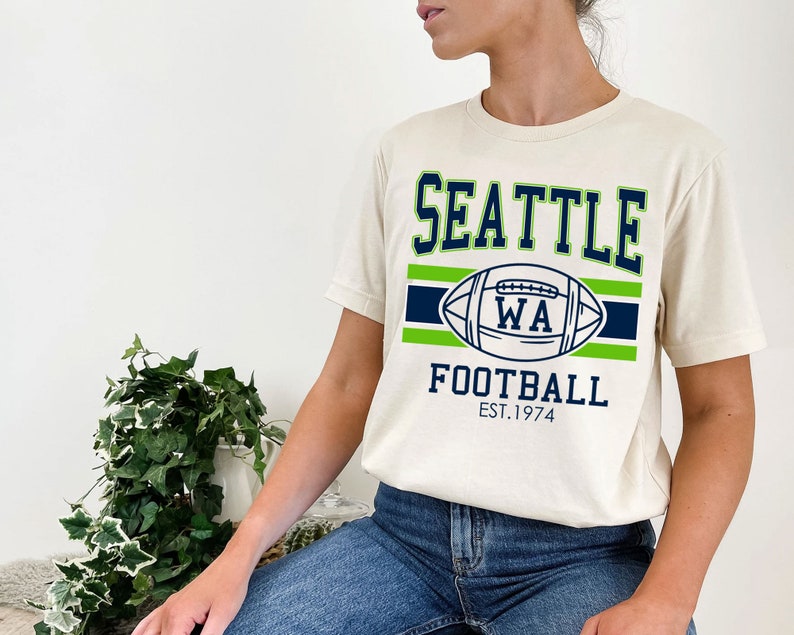 Vintage Seattle Football Sweatshirt, Retro Seattle Football Shirt for NFL Fans - Image 4