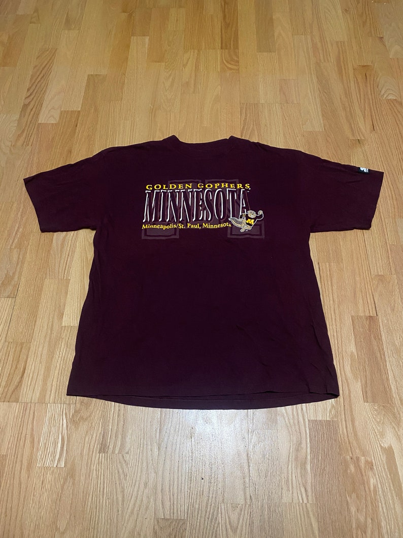 Vintage Start University Of Minnesota Golden Gophers Goldy Shirt Full Size, Football Lover Gifts