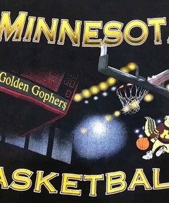 Vintage Tsi Minnesota Golden Gophers Ncaa Basketball T-Shirt Full Size, University Football Fan Shirts