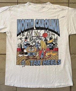 Vintage UNC Tar Heels Looney Tunes T-Shirt, NCAA UNC Tar Heels Shirt, North Carolina Tar Heels Shirt, Unisex Shirt