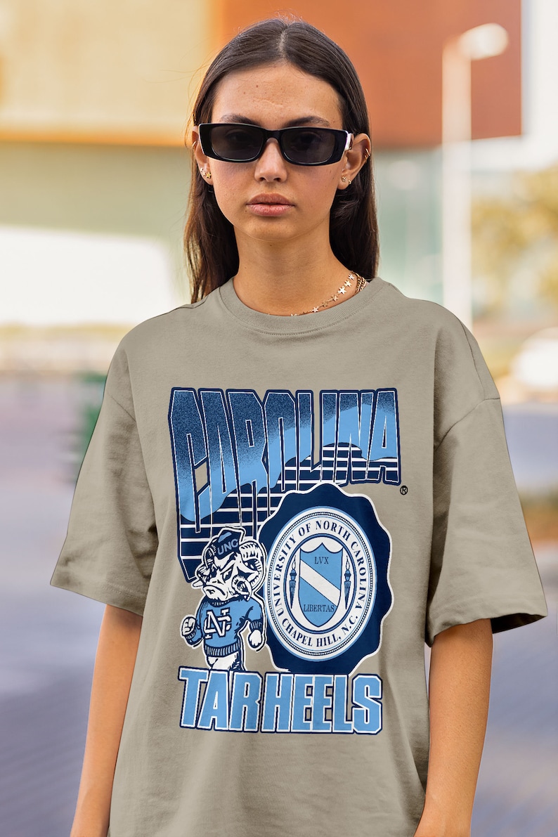 Vintage Unc Tar Heels Flintstone Shirt, Ncaa Unc Tar Heels Shirt, North Carolina Tar Heels Shirt, Unisex Shirt - Image 2