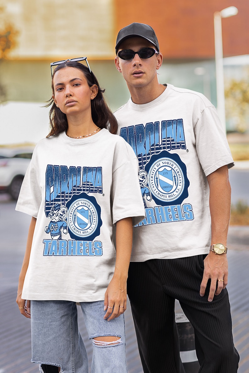 Vintage Unc Tar Heels Flintstone Shirt, Ncaa Unc Tar Heels Shirt, North Carolina Tar Heels Shirt, Unisex Shirt - Image 3