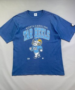 Vintage Unc Tar Heels Mascot Logo Shirt, Ncaa Unc Tar Heels Hoodie, Vintage 90S University Of North Carolina Sweatshirt