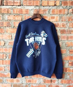 Vintage Unc Tar Heels Mascot Logo Shirt, Ncaa Unc Tar Heels Shirt, Vintage 90S University Of North Carolina Sweatshirt